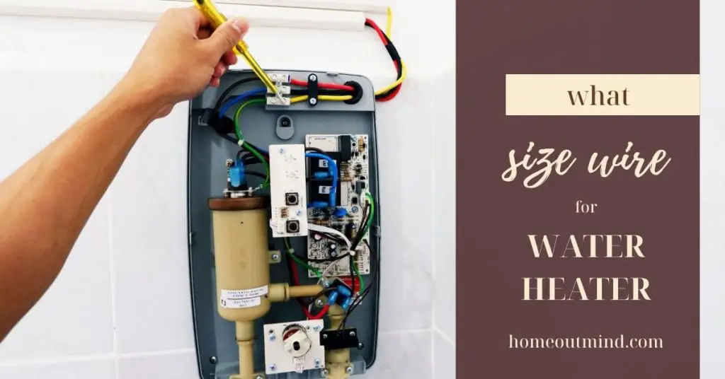 what size wire for water heater