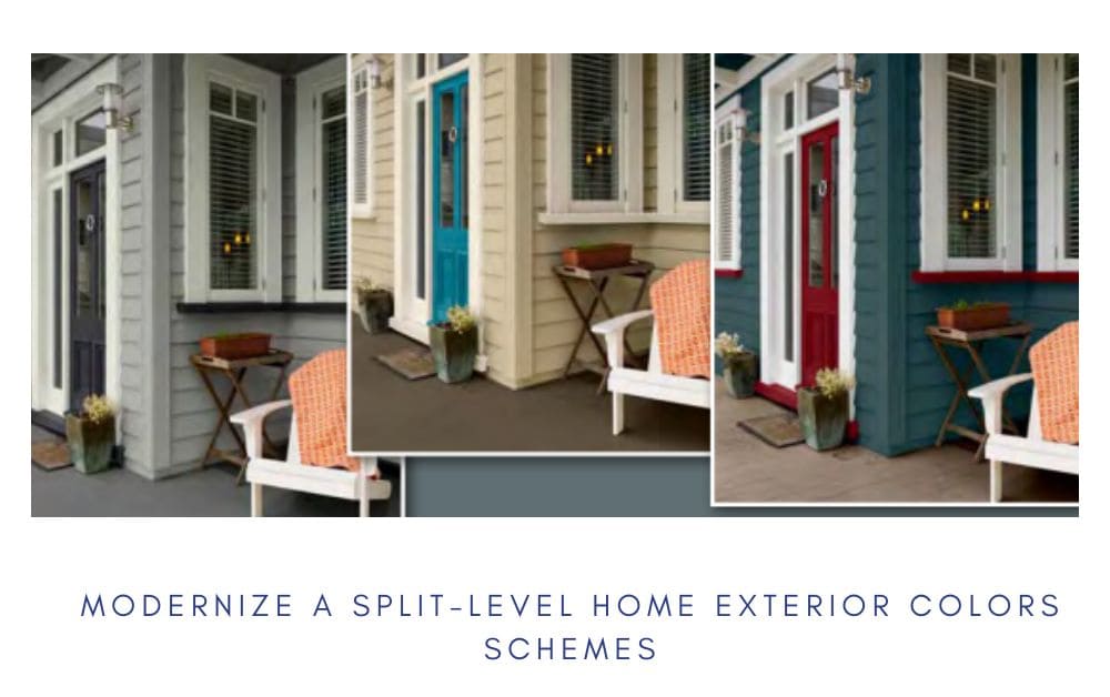 How to modernize a split-level home exterior colors schemes?