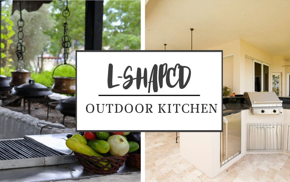 l-shaped outdoor kitchen